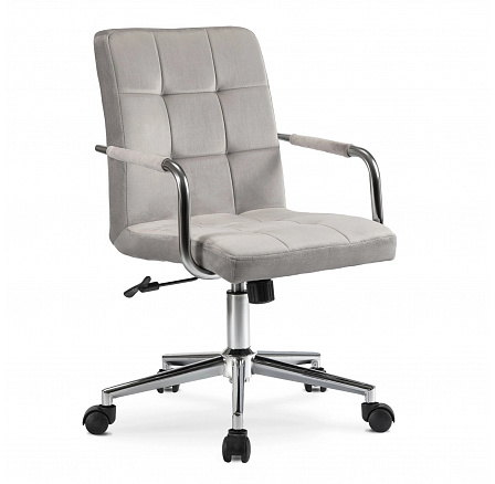 Fotel Obrotowy ASTRO Młodzieżowy Szary Welurowy