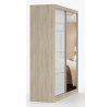 MULTI 35 gardróbszekrény - 183 cm, Sonoma Tölgy/Fehér Fényes