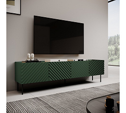 ONDA 4D TV-állvány, zöld / artisan tölgy