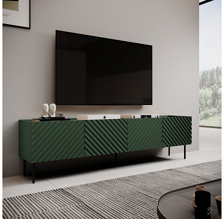 ONDA 4D TV-állvány, zöld / artisan tölgy ONDA 4D TV-állvány, zöld / artisan tölgy