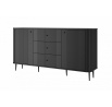Komoda z szufladami Vesper 160 cm - czarny / czarne nogi