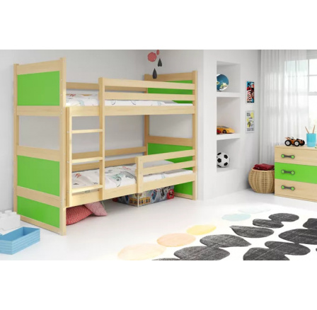 RICO PIĘTROWE RAMA SOSNA WYPEŁNIENIA ZIELONY BEZ SZUFLADY 90 X 200 KPL