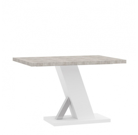 TORRE étkezőasztal 138, Beton/Fehér