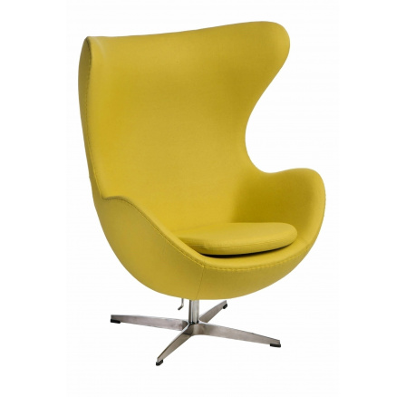 Világos sárga kasmír Tojás szék 44 Prémium