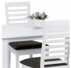 Jídelní set s 4 židlemi, 120x75x75cm, masiv AUT-4000 WT