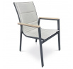 Zahradní židle, hliník, síťovina, béžová, AZC-S1110 BK