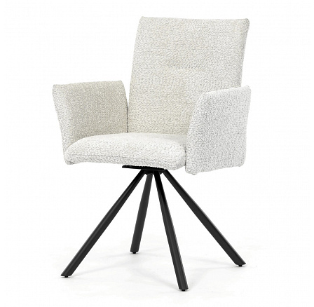 Jídelní židle, krémová, látka bouclé, DCH-W1117 CRM2