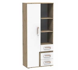 Regál APETITO 04, Dub/Bílá