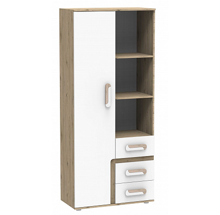 Regál APETITO 04, Dub/Bílá