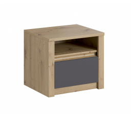 Éjjeliszekrény MALTA SN, Artisan Tölgy + Szürke