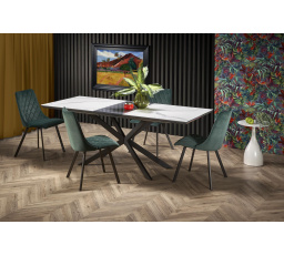 DIESEL étkező kinyitható asztal, fehér márvány