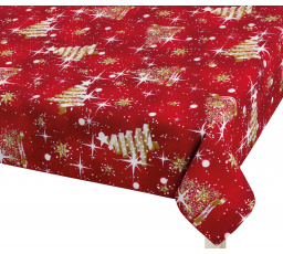 Vánoční ubrus stromek zlatý