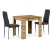 Jídelní set s 2 židlemi, 80x80x75cm, mdf, dub wotan, B080WOTDCL374BK