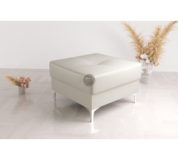 PUFA ORION TOSCANIA 55X55 CM SKÓRA NATURALNA - Skóra biała