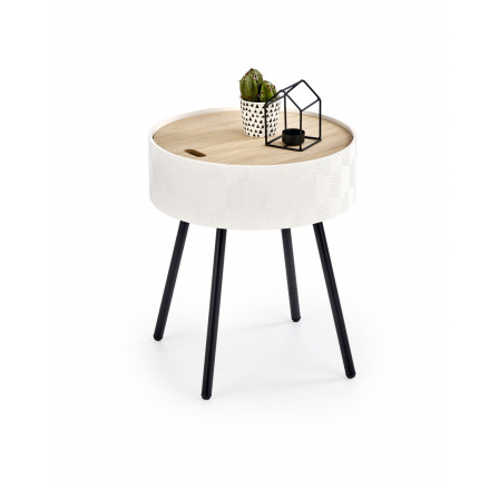 AURA konferencia asztal, fehér/fekete