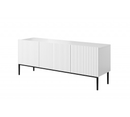 TV komoda Nicole, bílá matná / černé nohy