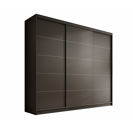 Tolóajtós szekrény Andy 250 Fekete+Fekete