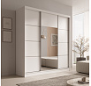 Keri 200 Gardróbszekrény Fehér+Ezüst