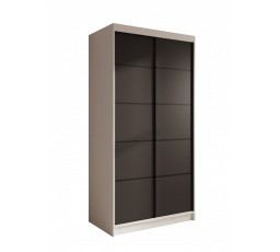 Tolóajtós szekrény Verto 100 Fehér+Fekete