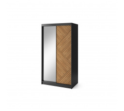 Marrphy II with a mirror Dąb Caramel, Czarny Mat 220x60