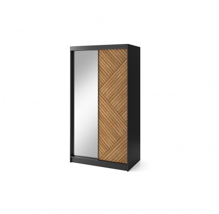 Marrphy II with a mirror Dąb Caramel, Czarny Mat 220x60