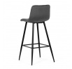 Barová židle, šedá, látka,AUB-X7015 GREY2