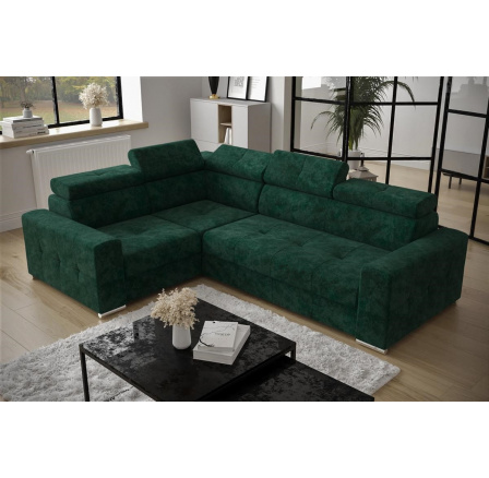 NAROŻNIK Z FUNKCJĄ SPANIA MARGO II 270X197 - lewa , Odcienie zieleni NAROŻNIK Z FUNKCJĄ SPANIA MARGO II 270X197 - lewa , Odcienie zieleni