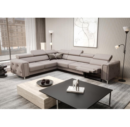 NAROŻNIK Z FUNKCJĄ RELAX ORION I 325x255 CM - lewa , Odcienie beżu