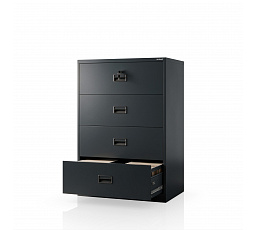 Antracit színű fém iratszekrény: SARA XL V4, 900 x 1320 x 600 mm