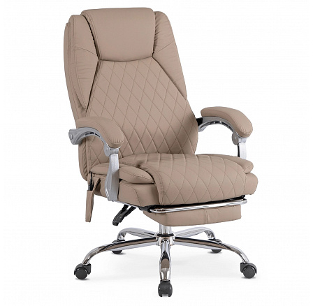 Fotel Obrotowy GIORGIO Masujący Podgrzewany Beżowy