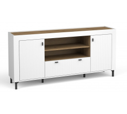 MOSSA MO7 komód, Whisky Tölgy/Fehér Matt