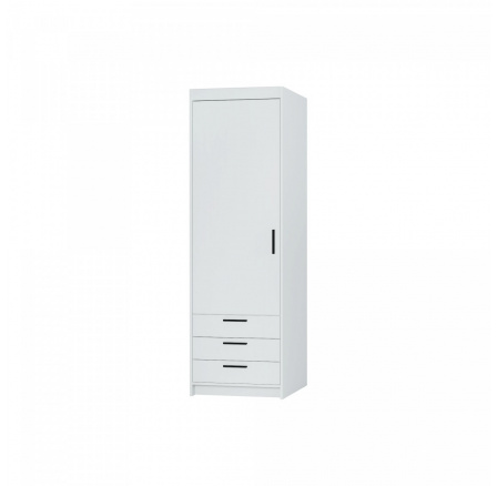 Šatní skříň Enja 1D3S, bílá