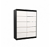 Tolóajtós szekrény LUFT 150 Fekete+Fehér