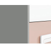 IQ 05-01 korpus szara platyna-biały/wstawka pudrowy - regał