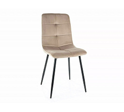 IVO VELVET étkezőszék, bézs Bluvel 40/fekete matt