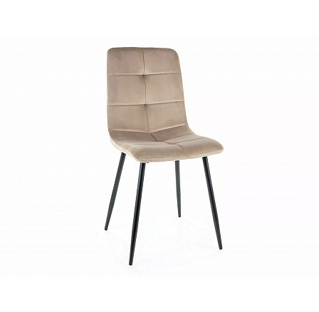 IVO VELVET étkezőszék, bézs Bluvel 40/fekete matt