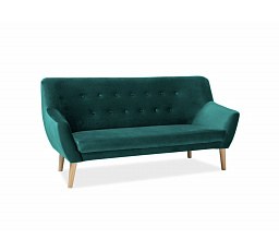 NORDIC 3 Velvet kanapé, zöld Bluvel 78/bükk