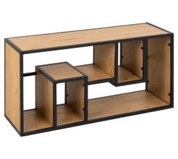 Seaford III fali polc tölgy/fekete