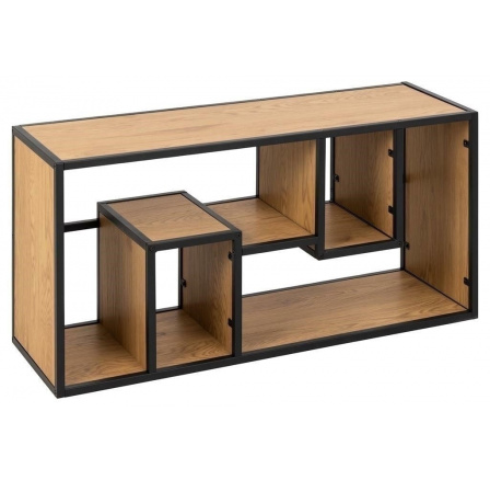 Seaford III fali polc tölgy/fekete