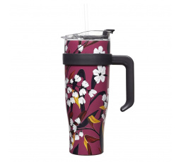 Fleur 1,2l rózsaszín füllel ellátott termoszbögre