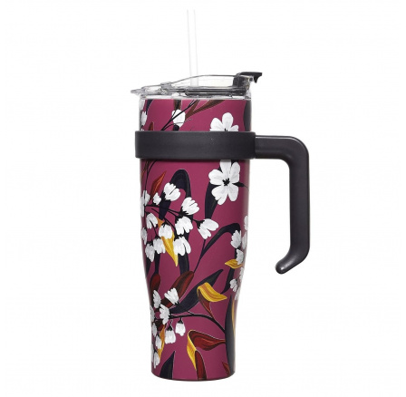 Fleur 1,2l rózsaszín füllel ellátott termoszbögre