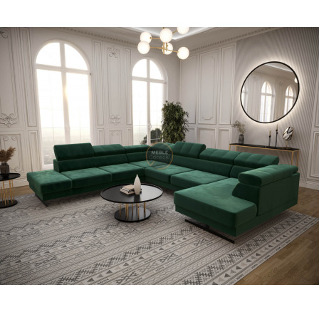 NAROŻNIK EMPORIO MAX II 300X350X180 - lewa , Odcienie zieleni