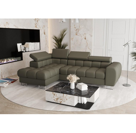 NAROŻNIK ASPEN MINI SKÓRA NATURALNA 260x170 CM - lewa , Skóra oliwkowa