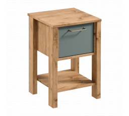 INDYGO SN éjjeliszekrény, Wotan tölgy/Zöld