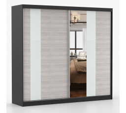 MULTI 32 gardróbszekrény - 233 cm, Fekete/Kathult