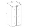 Šatní skříň Enja 2D, bílá