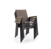 FIERRO étkezőszék, fekete / hamuszürke / barna