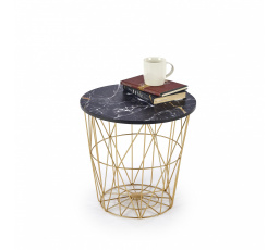 HARISSA G dohányzóasztal, arany/márvány