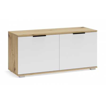 CLIF ST-100 komód, artisan tölgy / fehér