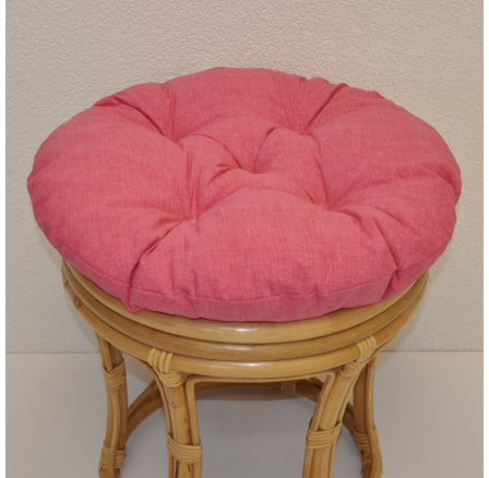 Polstr na ratanovou taburetku průměr 40 cm - malinový melír